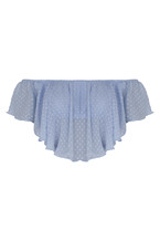 Off Shoulder Frill Blue