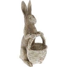 Hase mit kleinem Osterkorb, Braun