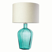 Light Green Glass Base Table Lamp