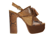 Schlangenleder-Sandalen