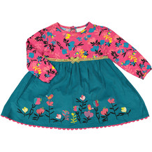 Pink & Teal Patterned Day Dress