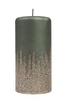 GREEN GLITTER CANDLE