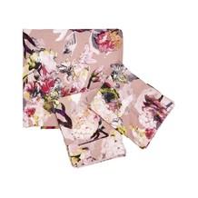 Pink Floral Double Bedsheets