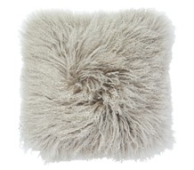 Grey Faux Fur Cushion