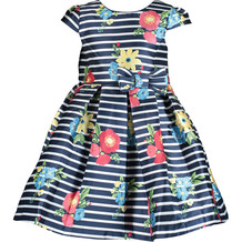 Navy Striped Ocassion Dress