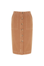 Brown Buttoned Skirt