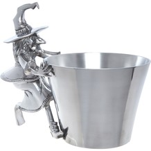 Silver Tone Nickel Witch Ice Bucket