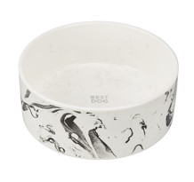 marble ceramic dog bowl