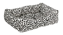 black and white dog bed chill dog