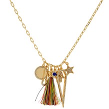 Halskette, Gold mit Charms
