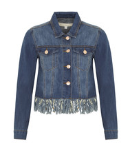 Fringe Hem Denim Jacket