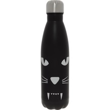 Black Reusable Cat Flask