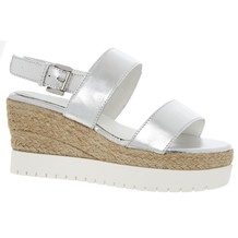 Sandalen, Silber, Keilabsatz