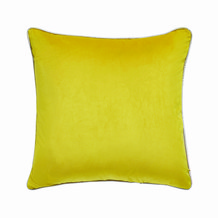 mustardcolouredvelvetcushionwithsilveredge