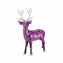 Large Purple Sequin Reindeer