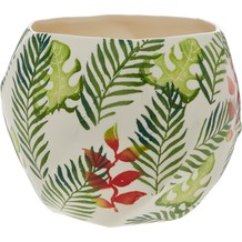 White & Green Lead Planter