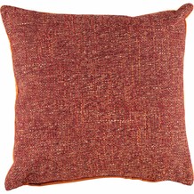 Rust Boucle and Velvet Cushion