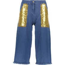 Jeans, Pailletten, Gold