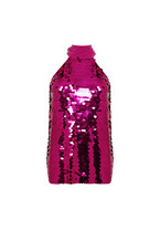 Pink Sequin Halter Neck Top