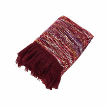 Red Purple Yellow Woven Throw