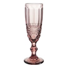 Chunky Purple Flute Glass