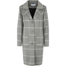 Grey & White Check Coat