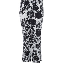 Hose, Schwarz - Weiss, Blumenprint