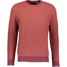 Red Herringbone Knitted Jumper