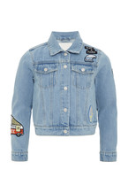 Jeansjacke, bestickt