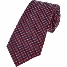 Dark Red Spotted Silk Tie