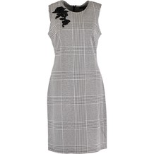 Kleid, hellgrau, bestickt