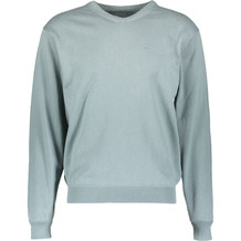 Green Knitted V Neck Pullover