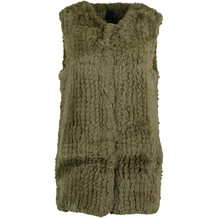 Olive Green Faux Fur Gilet