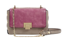 Tasche, Schlangenprint, Rosa