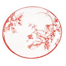 Red Holly Dessert Plates