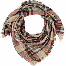 Cream Plaid Scarf