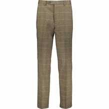 Brown Herringbone Check Tweed Trousers