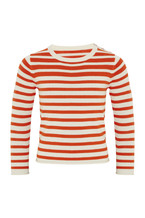 Pullover Orange gestreift
