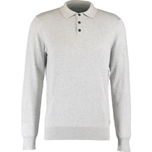 Light Grey Long Sleeve Polo Shirt