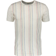 Cream & Multi Chain Stitch T Shirt