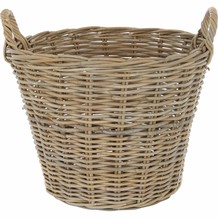 Brown Wicker Round Storage Basket
