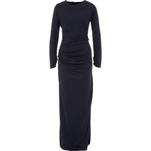 Navy Ruched Gown