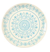 Cream & Baby Blue Mosaic Plate