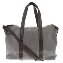 Tote Bag Grau-Braun, Leder