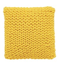 Spring Decs Yellow Knitted Yellow Pillow Case