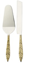 Gold & Silver Serving Knife & Cake Slice