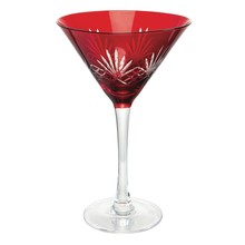 Red Crystal Martini Glass