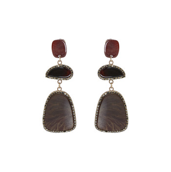 Brown Stone Earrings