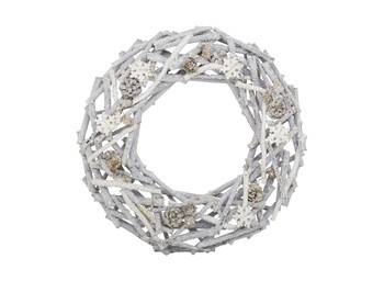 White Frosted Wreath