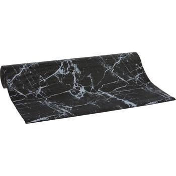 Black Marble Printed Yoga Mat